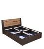 Enri King Size Bed with Storage in Wenge & Teak Finish