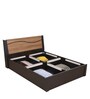 Enri King Size Bed with Storage in Wenge & Teak Finish