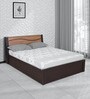 Enri King Size Bed with Storage in Wenge & Teak Finish