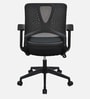 Enrich Mid Back Breathable Mesh Ergonomic Chair In Black Colour