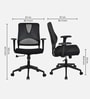 Enrich Mid Back Breathable Mesh Ergonomic Chair In Black Colour