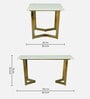 Enrico 6 Seater Dining Set With Porcelain Top & Golden Base