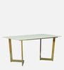 Enrico 6 Seater Dining Set With Porcelain Top & Golden Base