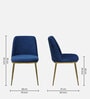 Enrico 6 Seater Dining Set With Porcelain Top & Golden Base