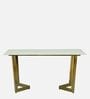Enrico 6 Seater Dining Set With Porcelain Top & Golden Base