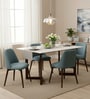 Enrico Mango wood  4 Seater Dining  Set With  White Porcelain Top