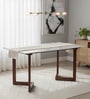 Enrico Mango wood  6 Seater Dining Table With  White Porcelain Top