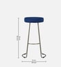 Enrico Metal Bar Stool In Blue Colour