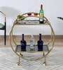 Enrico Metal Serving Trolley in Gold Finish