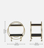 Enrico Metal Serving Trolley in Gold Finish