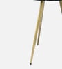 Enrico Metal End Table with Black Marble Top