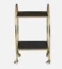Enrico Metal Serving Trolley in Gold Finish