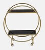 Enrico Metal Serving Trolley in Gold Finish