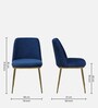 Enrico Metallic 4 Seater Dining Set In Golden Base With Porcelain Top