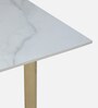 Enrico Metallic 4 Seater Dining Set In Golden Base With Porcelain Top