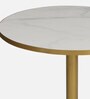 Enrico Metallic 4 Seater Dining Set In Golden Base With Porcelain Top