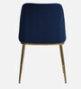 Enrico Metallic 4 Seater Dining Set In Golden Base With Porcelain Top
