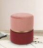 Maroon For Pink Pouffe In Maroon & Pink Colour
