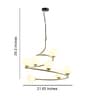 Enthral Gold LED Smart Voice Assist Chandelier