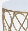 Enticer Metal End Table In Gold Finish