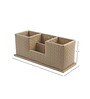 Entwine Beige Vegan Leather Desk Organizer Tray with 4 Compartment
