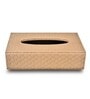 Entwine Cream Vegan Leather Tissue Box