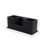 Entwine Black Vegan Leather Desk Organizer Tray with 4 Compartment