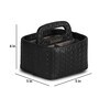 Entwine Black Vegan Leather Desk Organizer Tray with 4 Compartment