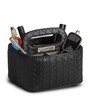 Entwine Black Vegan Leather Desk Organizer Tray with 4 Compartment