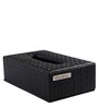 Entwine Black Vegan Leather Tissue Box