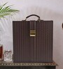 Entwine Brown Vegan Leather (Set of 3) Bar Set