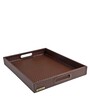 Entwine Brown Vegan Leather Serving Tray