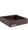 Entwine Brown Leather Serving Tray