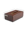 Entwine Brown Vegan Leather Tissue Box
