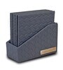 Entwine Grey (Set of 6) Vegan Leather Table Coaster