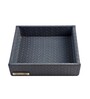 Entwine Grey Leather Serving Tray