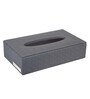 Entwine Grey Vegan Leather Tissue Box