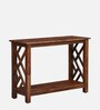 Enumclaw Sheesham Wood Console Table In Scratch Resistant Provincial Teak Finish
