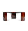 Enzo Coffee Table With Marine Black Marble In Glossy Walnut Finish