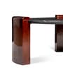 Enzo Coffee Table With Marine Black Marble In Glossy Walnut Finish