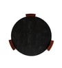 Enzo Coffee Table With Marine Black Marble In Glossy Walnut Finish