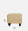 Enzo Fabric Foot Stool in Beige Colour