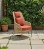Enzo Wicker Outdoor Relax Chair In Light Brown Colour