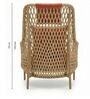 Enzo Wicker Outdoor Relax Chair In Light Brown Colour