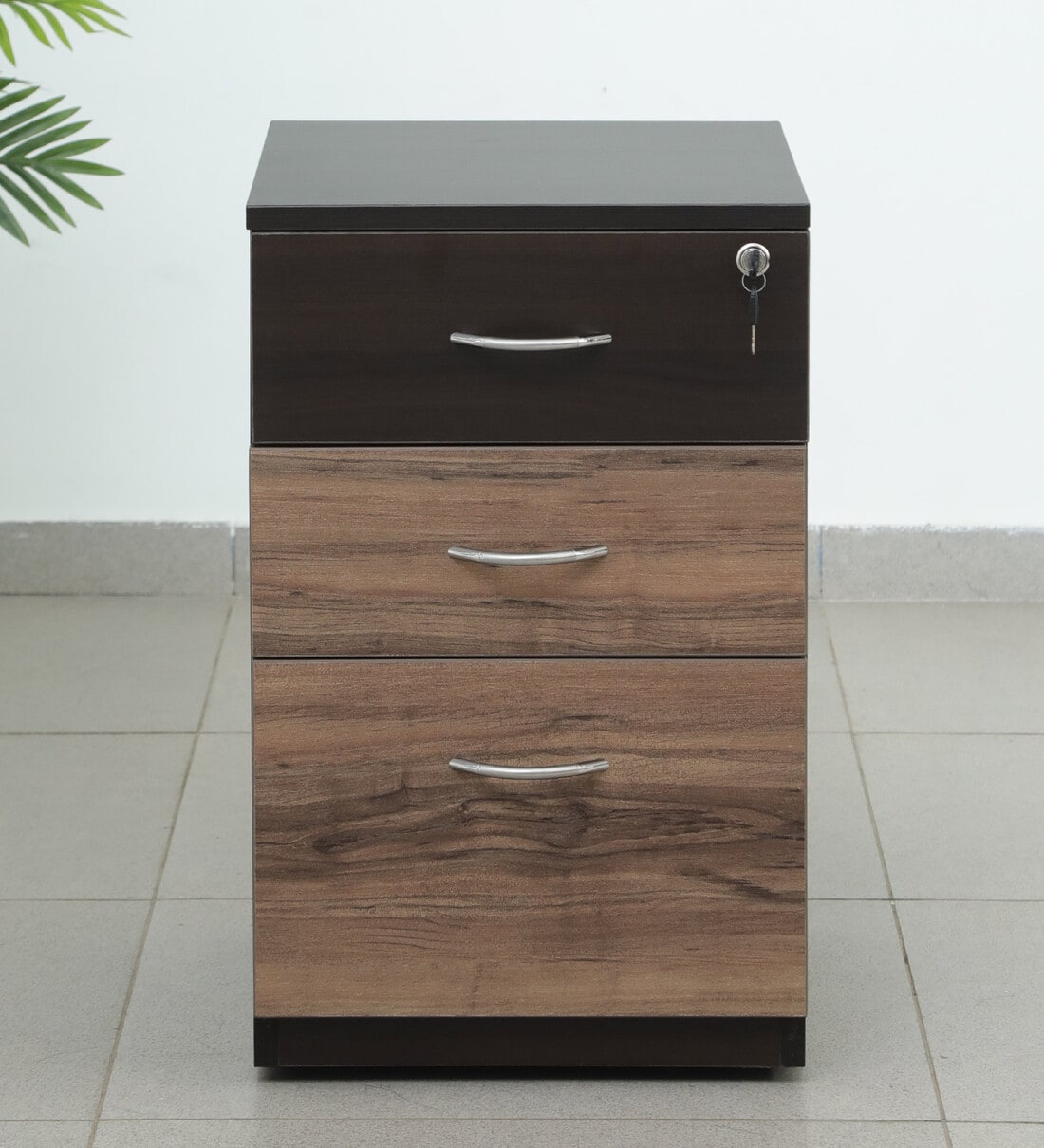 Buy Eos Pedestal in Dark Walnut & Virgin Oak Finish at 36 OFF by