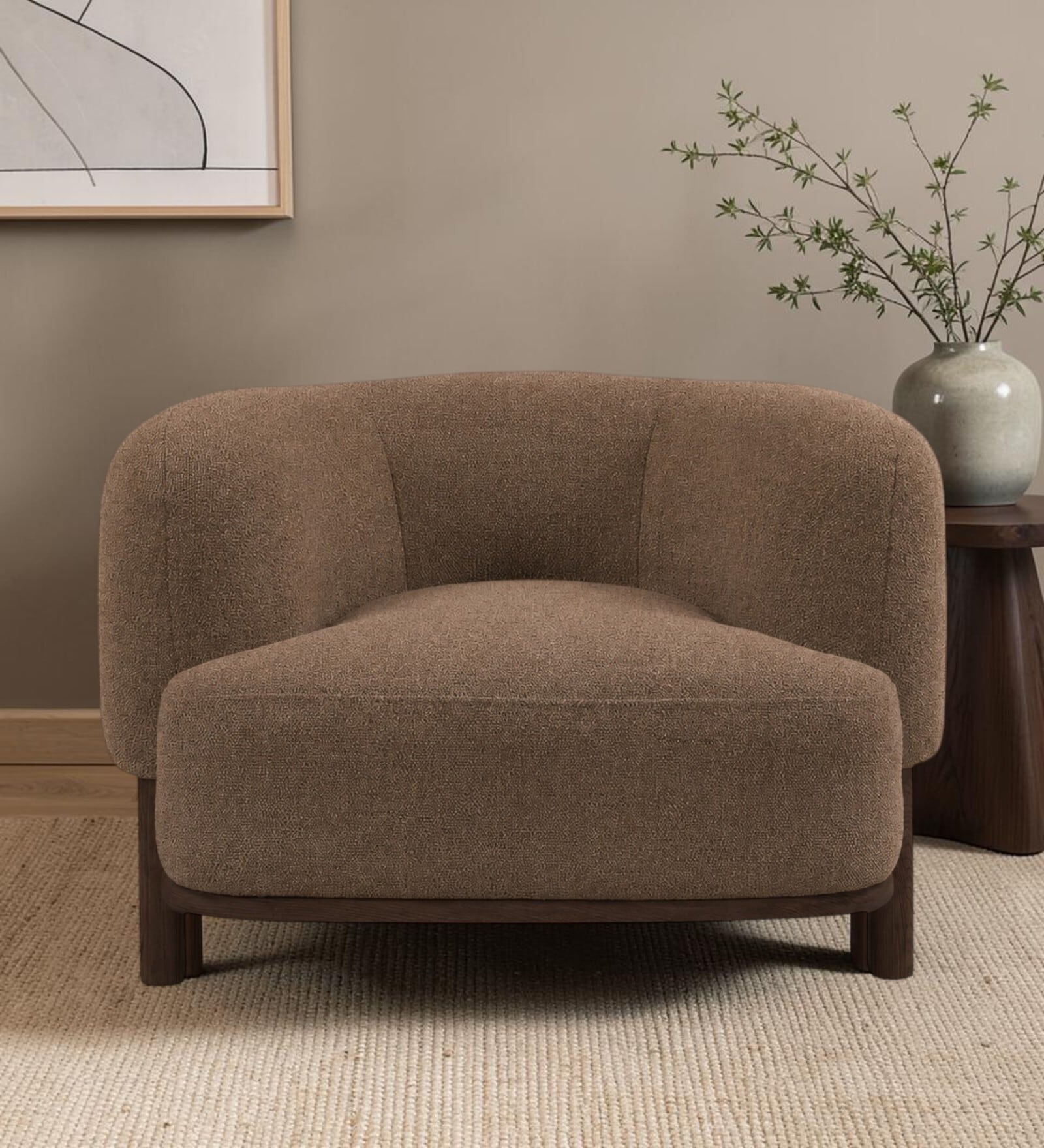 Eon Lounge Chair In Brown Color Eon Lounge Chair In Brown Color