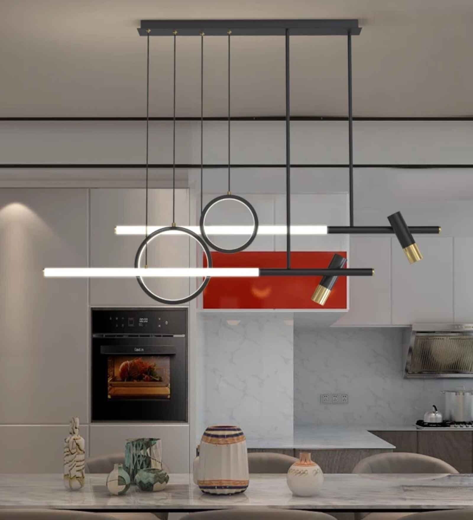 Epicentre Black LED Smart Voice Assist Chandelier