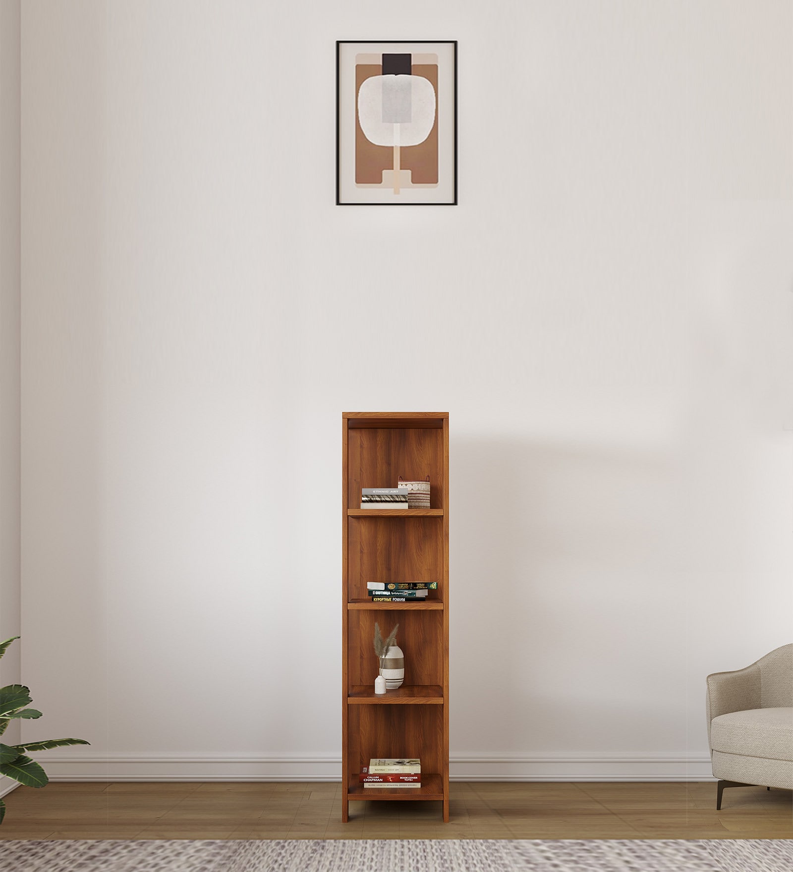 Epilogue Book Shelf In Dark Acacia Finish