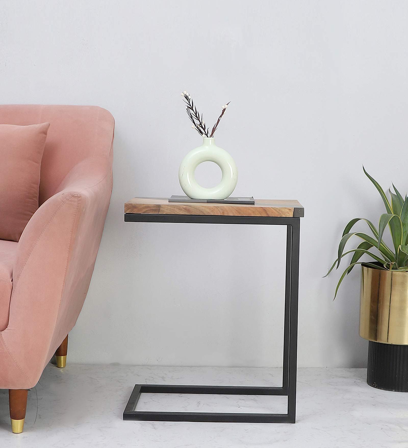 Epoxy Solid Wood End Table in Translucent Black Finish Epoxy Solid Wood End Table in Translucent Black Finish