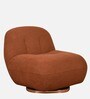 Epephanio Fabric Swivel Lounge Chair In Rust Color
